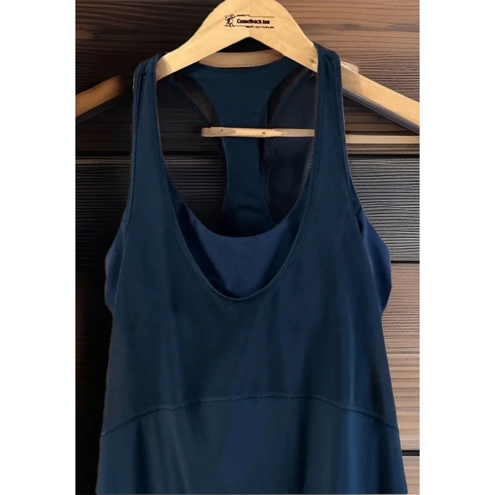 Lululemon Twist Around Tank Light Support‎ Size 6 Mesh Blue W1AIDS